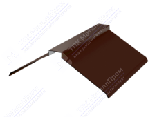 Планка конька плоского простого 150 150 0,4 2м стандарт ПЭ в пленке RAL8017 шоколад К-511