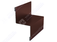 Планка водоотлива верхнего 40 40 40 0,45 3м ПЭ RAL8017 шоколад К-712