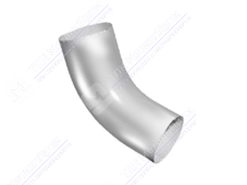 Колено трубы GrandLine 100 металл RAL9003 сигнально-белый