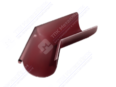 Угол желоба GrandLine 125 наружный металл RAL3005 красное вино