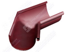 Угол желоба GrandLine 125 внутренний металл RAL3005 красное вино