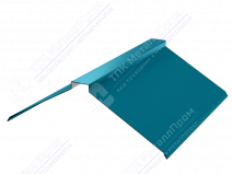 Планка конька плоского 150 150 0,45 2м стандарт ПЭ RAL5012 голубой К-512