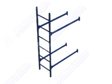 Лестница нижняя BORGE 1,8м фасадная комплект RAL5005 сигнально-синий