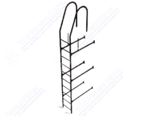 Лестница BORGE 3м фасадная RR32 темно-коричневый