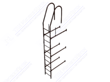 Лестница верхняя BORGE 3м фасадная комплект RAL8017 шоколад