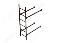Лестница нижняя BORGE 1,8м фасадная комплект RAL8017 шоколад