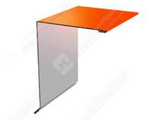Планка ветровой доски 135 145 15 0,45 2м ПЭ RAL2004 оранжевый К-507