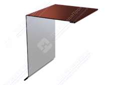 Планка ветровой доски 135 145 15 0,45 2м ПЭ RAL3011 коричнево-красный К-507