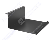 Планка примыкания нижняя 122 250 0,45 2м стандарт ПЭ RAL7024 серый графит К-502