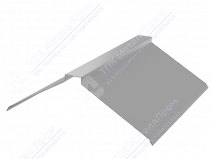 Планка конька плоского 150 150 0,45 2м стандарт ПЭ RAL9002 серо-белый К-512