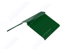 Планка конька плоского простого 190 190 0,4 2м стандарт ПЭ RAL6005 зеленый мох К-511
