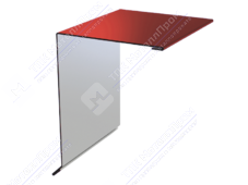 Планка ветровой доски 95 120 15 0,4 2м стандарт ПЭ в пленке RAL3003 рубин К-507