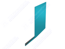 Планка карнизная 100 65 0,4 2м стандарт ПЭ RAL5021 морская волна К-509