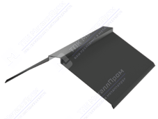 Планка конька плоского простого 150 150 0,4 2м стандарт ПЭ RAL7004 сигнально-серый К-511