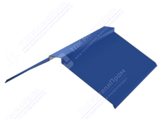 Планка конька плоского простого 150 150 0,4 2м стандарт ПЭ в пленке RAL5005 сигнально-синий К-511