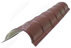 Конек металлочерепичный 0,45 2м стандарт матовый ПЭ RAL8017 шоколад К-513